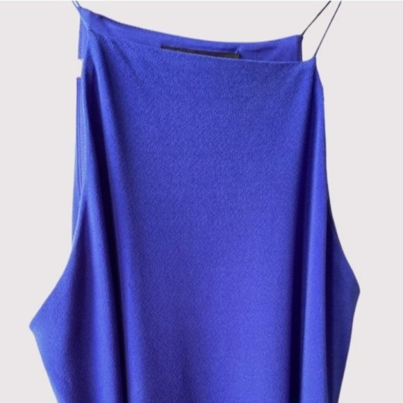 Blue Halter Bodycon Dress - Picture 3 of 12